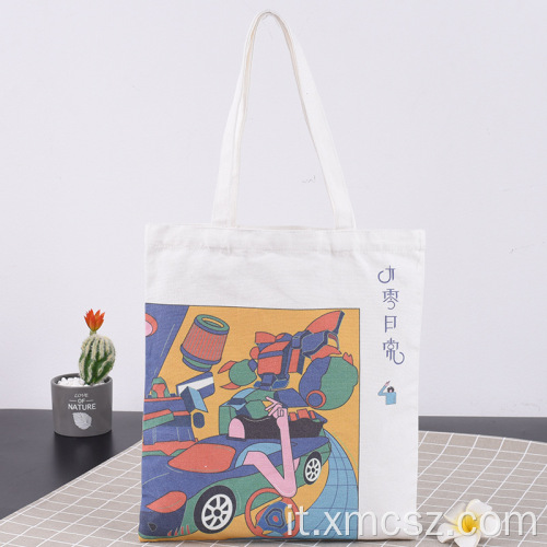 Borsa shopping tote con stampa personalizzata in cartone in stile giapponese